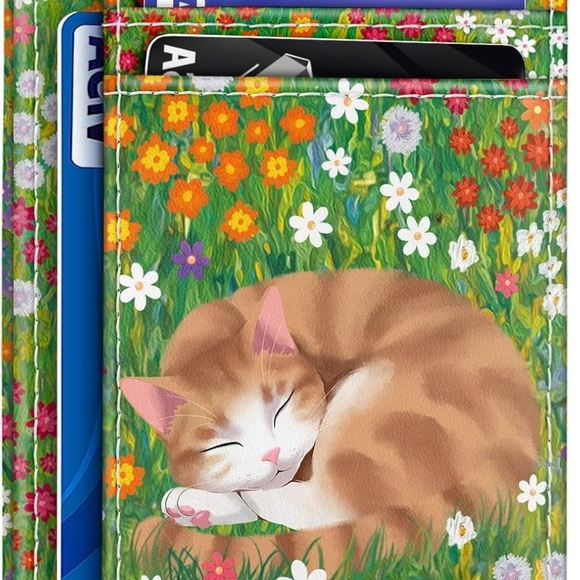 Floral RFID Blocking Wallet with ID Window - Picture 2 of 4